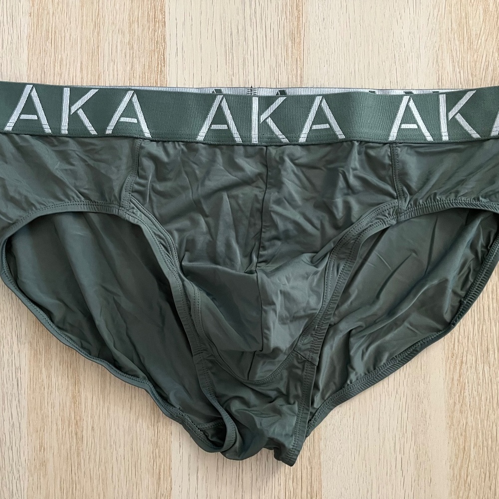 Green nylon XL brief